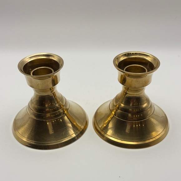 Other - VTG Pr Solid‎ Brass Candlestick Holders